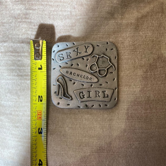 Travel Mirror Bachelorette 'Single Lady' Graphics Pewter Black Satin Pouch Fun - Picture 7 of 10